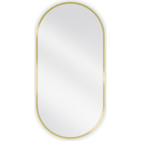Mexen Loft miroir de salle de bain ovale 90 x 45 cm, cadre doré - 9851-090-045-000-50 (1/5)