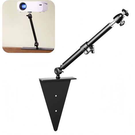Support de projecteur sans perçage pour lit et canapé - Longueur réglable de 33 à 45 cm - Support mural en métal avec réglage multi-angles pour projecteur compatible avec Z6X (1/5)