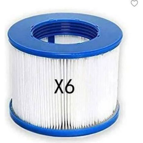 Cartouche Filtrante Spa - Diamètre Intérieur 52 mm - Hauteur 80 mm - Diamètre Filtre 104 mm - Lot de 6 (1/2)