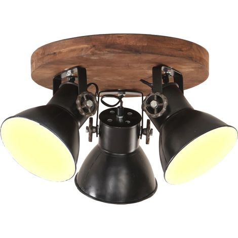 Plafonnier Moderne Lustre Luminaire industriel 25 W Noir 42x27 cm E27 51970 (1/5)