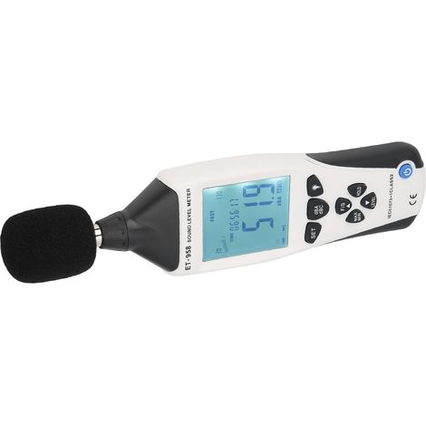 ET-958 Digitales Schallpegelmessgerät mit USB-Anschluss, EU-Netzteil, 100–240 V (1/5)