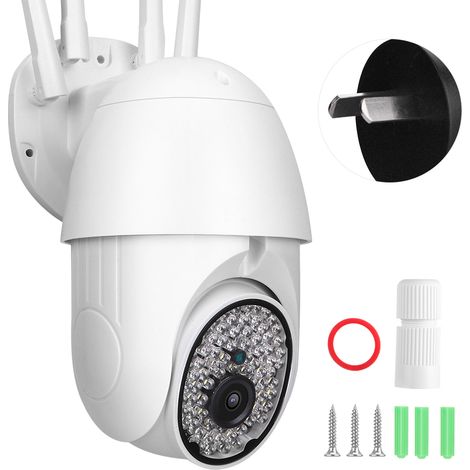 Caméra de surveillance sans fil extérieure réseau 2.4G WIFI dôme étanche panoramique moniteur AC 100V-240V prise AU (1/5)