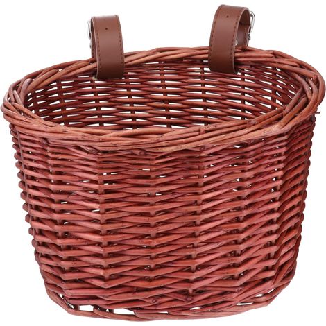 Panier Facile Filles pour Garçon Osier en de Vélo Marron, Grosse Capacité, Robuste Fixer à Sortie (1/5)