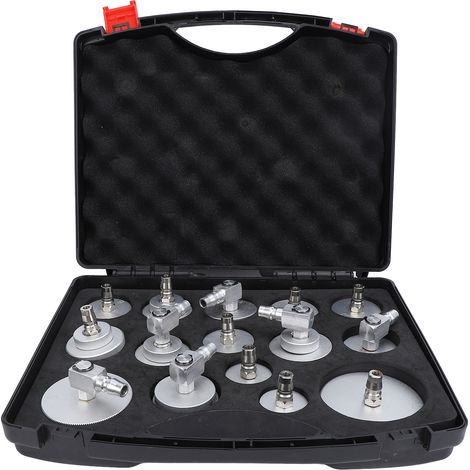 Kit d'adaptateurs de purge de frein Toivize 15 pièces en aluminium avec joints pour véhicules universels solution professionnelle étanche (1/5)