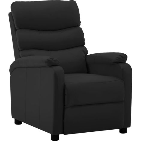 Fauteuil Chaise de Salon inclinable - Fauteuil design Noir Similicuir Chic-998277 (1/5)