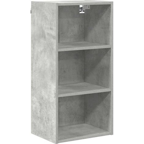 Armadio pensile moderno con ampio spazio di archiviazione 40 x 29,5 x 80 cm in legno ingegnerizzato grigio cemento 020053484