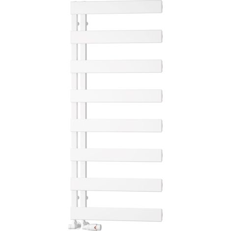 Reina Carpena Flat Panel Heated Towel Rail 1190mm H x 500mm W - White (1/3)