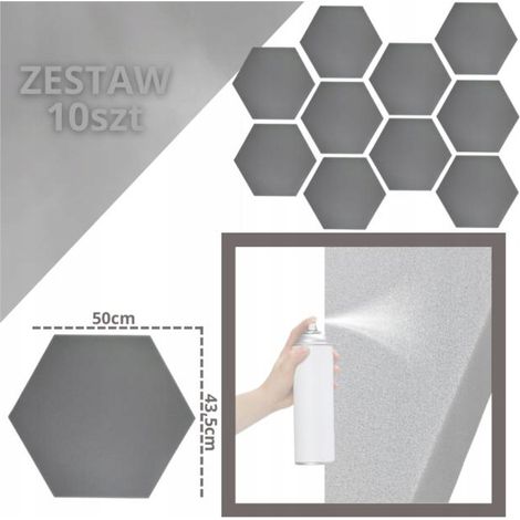 Panneaux acoustiques DNA AM3 GY, lot de 10, gris (1/5)
