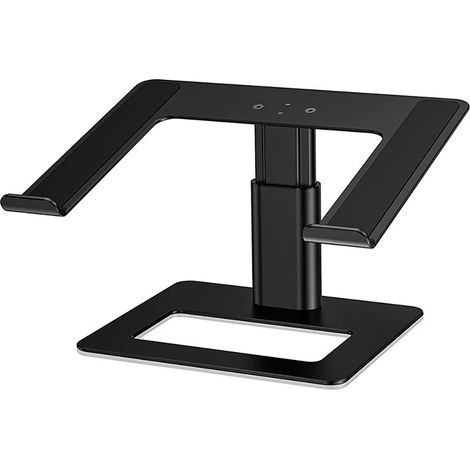 1 Support ordinateur portable, réglable en hauteur, aluminium ventilé, compatible 10-17 pouces, bureau (1/5)