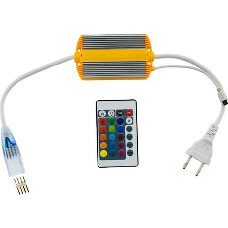 IluminaShop - Controlador para Tiras LED RGB 220V 14W con mando