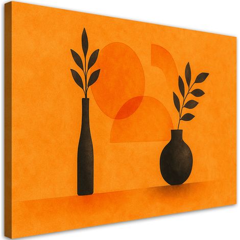 Tableau déco Vases Feuilles Minimalisme 60x40 (1/5)
