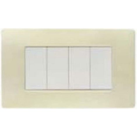 Placca Flexa Tecnopolimero Avorio 4 Moduli Simon Urmet 11804.AV
