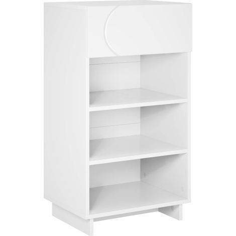 Schuhschrank 48 x 38 x 87,5 cm Holzwerkstoff Weiß vidaXL (1/5)