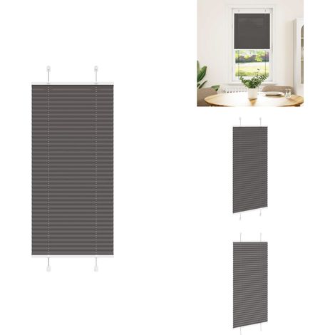 Plissee Schwarz 60x100 cm Stoffbreite 59,4 cm Polyester - Plissee - Plissees - Faltrollo - Jalousie (1/5)