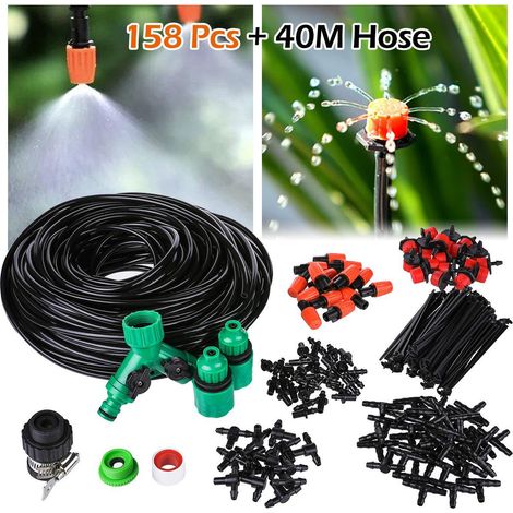 Kit d'arrosage goutte-à-goutte pour jardin : irrigation, brumisation, rafraîchissement, arroseur automatique pour plantes.