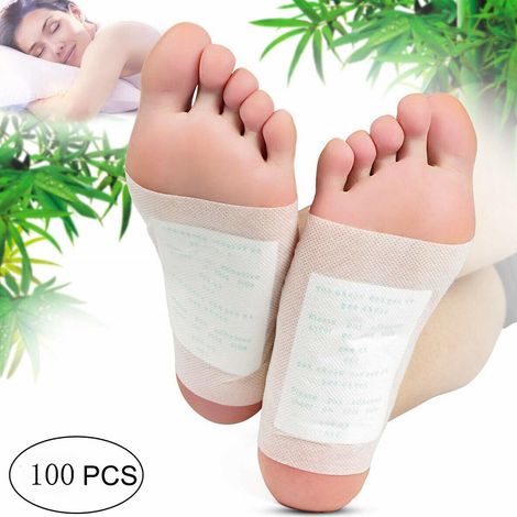 100 Packs Natural Cleansing Foot Pads for Foot Care, Sleeping & Anti-Stress Relief (1/5)