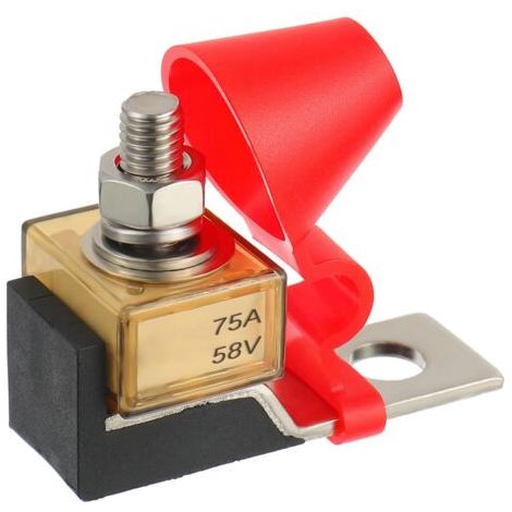 Terminal Bloc de fusible 75 ampères Marine Fusible de batterie nominale 58V DC MAX IP66 Fusible imperméable 75A (1/5)