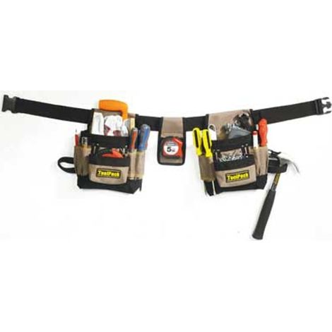 TOOLVIZION ToolPack Werkzeuggürtel mit 2 Taschen á 8 Fächer, inkl. Gürtel (1/3)