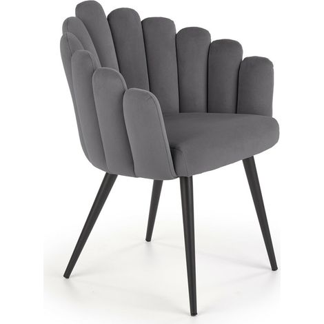 Silla Houston 976, Gris + Negro, 85x65x62cm, Tapiz, Metálico (1/5)
