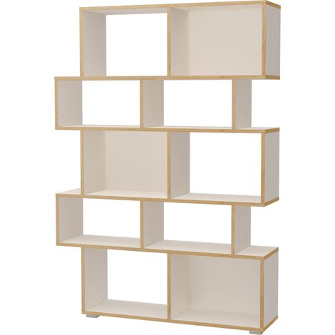 Libreria effetto legno bianca cm. H.164 x L.115 x P.28