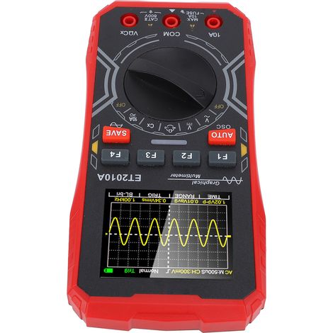 Multimètre portable, oscilloscope, mise en veille automatique, bande passante de 1 MHz, fréquence d'échantillonnage de 2,5 Méch./s, mini oscilloscope portable 2 en 1 de 6,1 cm (2,4 pouces). (1/5)