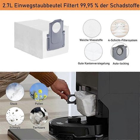 Ersatzteile für den Saugroboter S8 Maxv Ultra: Hauptbürste, HEPA-Filter, Reinigungstuch, Staubbeutel (1/5)