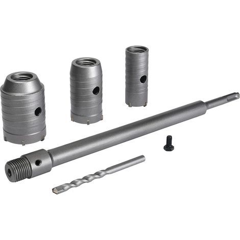 Scie à Cloche Trépan, Ø30mm, 40mm, 50mm Set de Scies Cloches , Trépan Béton 350 mm SDS Plus Tige d'Extension Pointe en Carbure de Tungstène,Scie Cloche pour Brique Pierre Béton Ciment (1/5)