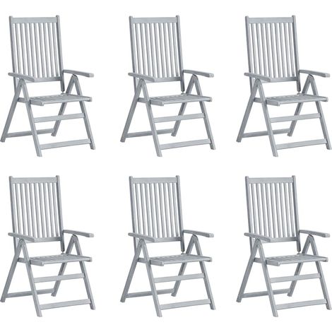 Maison Exclusive - Hochlehner Verstellbar 6 Stk. mit Auflagen Mas (1/5)