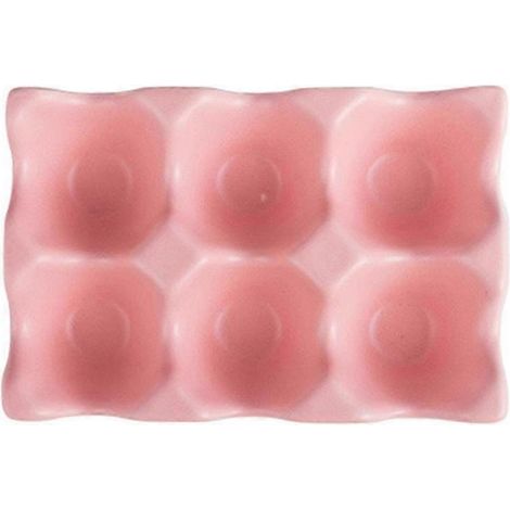 Accessoires de cuisine : plateau à œufs, support à œufs, vaisselle en céramique pour la maison, plateau à œufs rose (1/4)