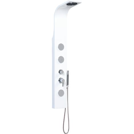 Sistema de panel de ducha Columna de Hidromasaje Ducha con 2 Boquillas de Masaje y ducha de mano cromada SNOW (1/2)