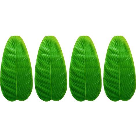 4 Feuilles De Bananier Artificielles Tropicales Pour Décoration Fête - (1/5)