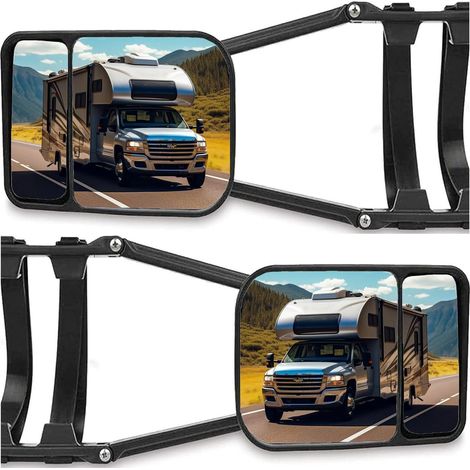 Lot de 2 rétroviseurs caravane universels double vue, extension réglable pour camping-car, voiture, camion (1/5)