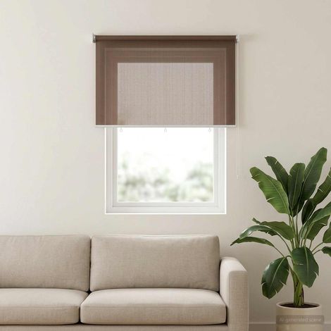 vidaXL Tenda a Rullo Esterno Blocco UV 90% Tortora 220 x 140 cm