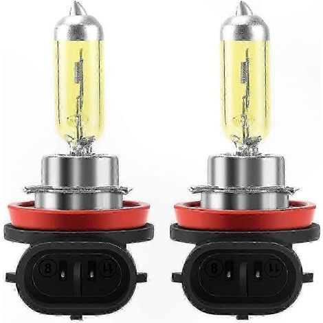 Ampoules de phares antibrouillard halogènes H11 55W jaune doré 3000K, lot de 2
