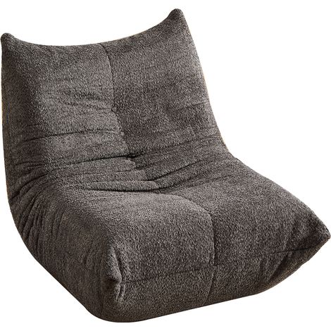 CAIziCanapé Togo en chenille, fauteuil lounge de sol, fauteuil d'accent sans accoudoirs, canapé pouf, chaise lounge Togo pour cheminée avec mousse à mémoire de forme, canapé de sol confortable pour sa (1/5)