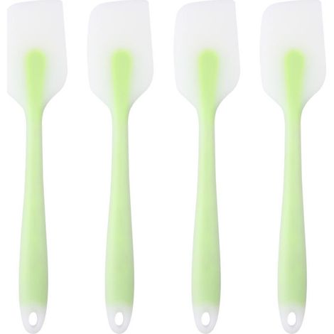 Spatule En Silicone - Résistante À La Chaleur Jusqu'à 230 °C - Pour Poêles Et Casseroles - Lot De 4 (1/5)
