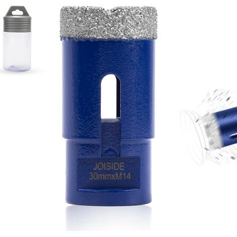 Foret à Diamant Carrelage 30 mm x M14, Foret Diamanté pour Céramique Porcelaine Marbre Granit Perçage à Sec M14 Filetage (1/5)
