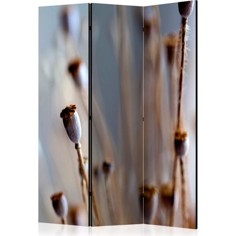 Paravent 3 Volets "Poppy Heads" 135x172cm (1/2)