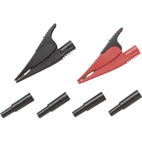 Fluke AC285-FTP Jeu de pinces crocodiles noir et rouge (1/2)
