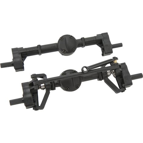 Schwarze Stabilisierungsteile zur Anhebung und Verbreiterung der Vorder- und Hinterachse von Unimog P06 ferngesteuerten Autos (1/5)
