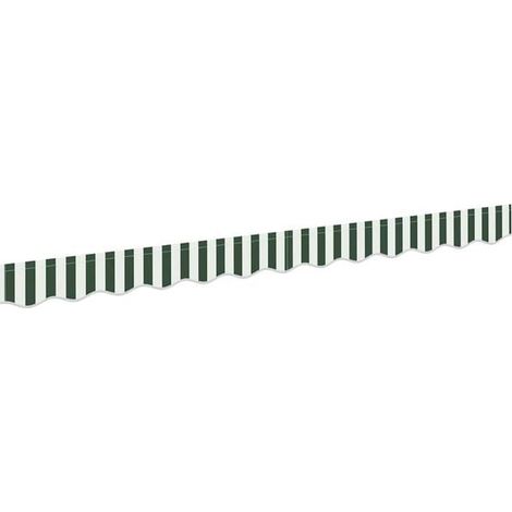 Cantonnière de remplacement verte et blanche, 2,5 mètres en polyester. (1/5)