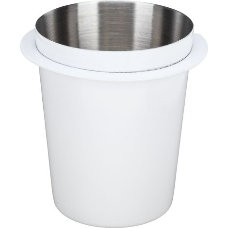 Doseur à café 58 mm en acier inoxydable, poignée pour machine à café, accessoire de dosage, blanc (1/5)
