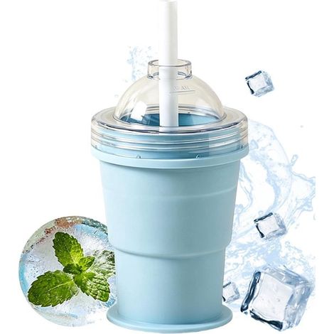 Tazza da gelato, pieghevole e portatile - Tazza da gelato per caffè per viaggiatori, barman, casa, ufficio, feste, campeggio, picnic in spiaggia, viaggi in auto, piscina, appartamento, camper, viaggi (1/5)