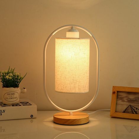 Tigrezy LED-Nachttischlampe, Schlafzimmerlampe mit modernem Stoffschirm, elegante Design-Tischlampe für Schlafzimmer, (5 W LED-Glühbirne)