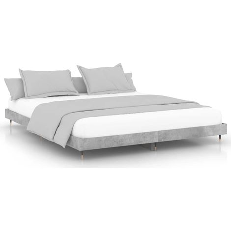 Maison Exclusive - Bettgestell Betongrau 120x200 cm Holzwerkstoff (1/5)