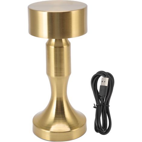 Lampe de table LED rechargeable Or, luminosité élevée, procédé d'électroplacage, résistance aux chocs, veilleuse B742 (1/5)