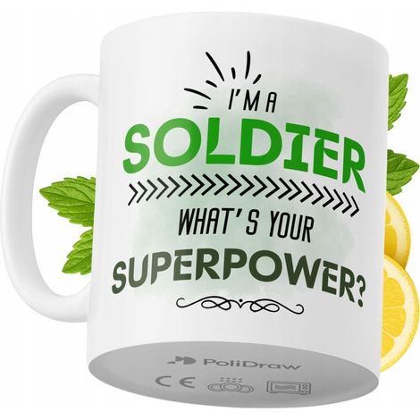 Tazza per un soldato, divertente e umoristica, per caffè e tè, con grafica e testo divertenti. Tazza ideale per compleanni, onomastici e festività. Tazza premium per occasioni speciali, per casa, uffi