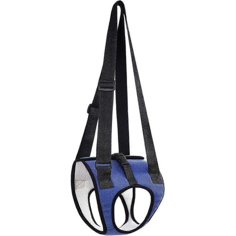 Ceinture auxiliaire de transport pour chien, ceinture auxiliaire de promenade pour chiens moyens et grands, harnais de rééducation ajustable pour chiens âgés, portez votre chien et-M-blue (1/5)