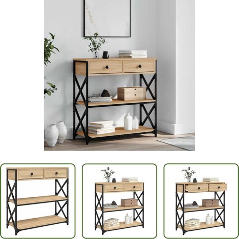Holzwerkstoff - Konsolentisch Sonoma-Eiche 75x28x75 cm Holzwerkstoff (1/5)