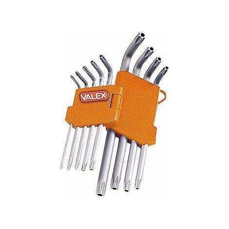 Serie set 9 pezzi chiavi maschio resistorx piegate chiavi torx valex 1461693 (1/3)